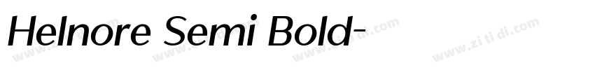 Helnore Semi Bold字体转换